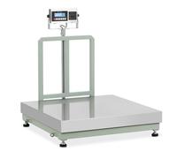 Grigio, Argento Bilancia a piattaforma - 600 kg / 0,05 kg - 100 x 100 cm - LCD con stampante per etichette | Steinberg Systems