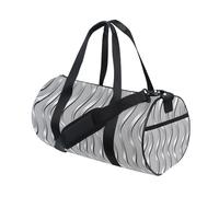 Grigio Argento Linee Onda Bagagli Borsa Da Viaggio Durante La Notte Weekender Borse Yoga Multifunzionale