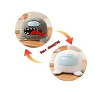 (Grigio+Bianco) Peluche reversibile bifacciale per bambini