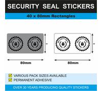 Grigio/Bianco Postale Borsa/Imballaggio Security Seals - Scelta Il Adesivo Size