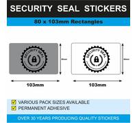 Grigio/Bianco Postale Borsa/Imballaggio Security Seals - Scelta Il Adesivo Size
