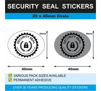Grigio/Bianco Postale Borsa/Imballaggio Security Seals - Scelta Il Adesivo Size