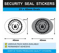 Grigio/Bianco Postale Borsa/Imballaggio Security Seals - Scelta Il Adesivo Size