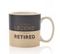 Grigio/Bianco Tazza IN Ceramica con Oro Dettaglio - The Leggenda Has Pensionato