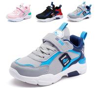 Grigio Blu Scarpe Sportive Bambini Ragazzo Ragazza Sneakers Unisex Scarpe da Ginnastica Sneakers Sports Leggero Shoes Anti Scivolo Confortevole Running Shoes 27