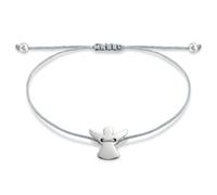 Grigio Bracciale Angelo Custode, Regolabile Braccialetto con Angelo Custode, Bracciale con Angelos, Braccialetto Portafortuna per Donne Ragazze, Braccialetto Angelo per Regalo di Comunione, Battesimo