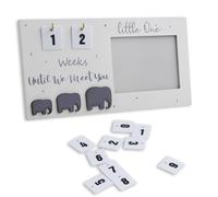 Grigio Chiaro Cornice per Foto a Ultrasuoni con Conto Alla Rovescia per Bambini Decorazione per Bambini per Informazioni Sulla Nascita Cornice in Legno per Foto con Ecografia