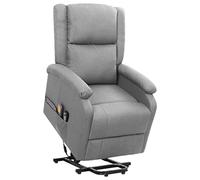 Grigio chiaro Fabric Electric Power Lift Recliner Chair, 6-point Vibration Massage, Backrest & Footrest, Cozy Reclining Sofa for Small Living Room Spaces, Bedroom, Reading Lounge