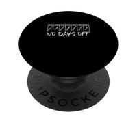 Grigio Colore Schedule No Days Off Grafica grigia PopSockets PopGrip Adesivo
