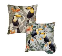 Grigio Cuscini Per Divano Copricuscini 60x60 cm Set di 2 Animale Cuscini da Esterno Impermeabili In Lino Quadrato Con Cerniera Invisibil ，Per Autunno Interni ed Esterni Giardino Divano Letto qq-736