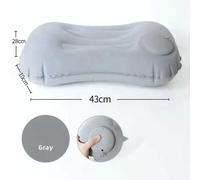(grigio) Cuscino da viaggio per il collo cervicale Car Relieve, gonfiabile, per aereo, cuscino per il
