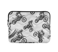 Grigio Dirt Bikes - Custodia imbottita per notebook | Custodia impermeabile per laptop da uomo durante il lavoro e la scuola, taglia L
