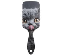 Grigio English Shorthair Cat friendly massaggi spazzole per capelli progettato testa massaggiatore cuoio capelluto per capelli bagnati con manico ergonomico cepillos para cabello