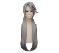 Grigio Gradiente Lungo Diritto Con 2 Coda Di Cavallo Parrucca 90 Cm Judy Hopps Personification Cosplay (Singola)