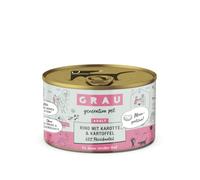 Grigio - L'originale - Cibo umido per cani - manzo con carota e patata, confezione da 6 (6 x 200 g), monoproteina, senza cereali, per cani sensibili adulti