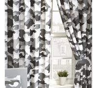 Grigio Mimetico Militare Camera - Copripiumino Set,Tende,Fogli,Carta da Parati