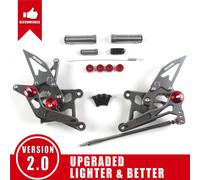 Grigio Pedane poggiapiedi regolabili per Honda CB300F /ABS CBR300R 2015-2023