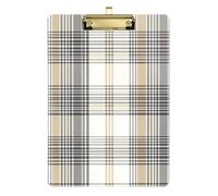 Grigio Plaid Modello Gamba Appunti Hard Board per il Primo Anno Insegnante Must Haves Dimensioni 9 x 12