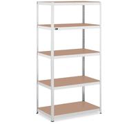 Grigio Scaffale metallico - 100 x 60 x 200 cm - 5 x 150 kg - Grigio | MSW