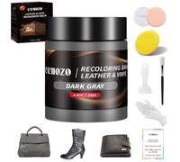 Grigio Scuro Kit Riparazione Pelle,Ripara Pelle Divano Graffio,Smacchiatore Sedili Auto,Stucco per Pelle Rinnova Volante in Pelle,Tintura per Pelle Scarpe,Giacca,Sofa,Sedili Auto