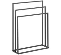 Grigio scuro Porta asciugamani bagno - 3 barre - Larghezza: 65 cm | physa