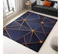 Grigio Scuro Tappeti per soggiorno tappeto antiscivolo lavabile 120 x 170 cm, camera da letto cucina corridoio salotto ufficio sala interni pelo corto Vettore Marmo Geometrico Triangolo Tappeti
