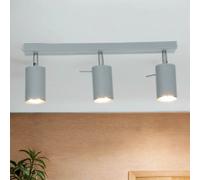 Grigio Soffitto Metallo L:45cm 3x GU10 Versatile Moderno Cucina Plafoniera