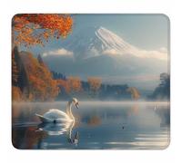 Grigio Tappetino Mouse Piccolo 340x280mm, Tappetini Mouse Gaming Monte Fuji, Mousepad Impermeabile e Antiscivolo, con Bordo Cucito, Pratica e Facile da Pulire, Ufficio, Laptop, PC, Regalo 2-8387