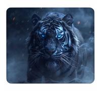 Grigio Tappetino Mouse Piccolo 340x280mm, Tappetini Mouse Gaming Tigre, Mousepad Impermeabile e Antiscivolo, con Bordo Cucito, Pratica e Facile da Pulire, Ufficio, Laptop, PC, Regalo Uomo L-9961