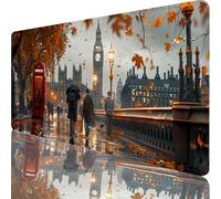 Grigio Tappetino Mouse XXL 800x400x3mm, Tappetino Scrivania con Bordi Cuciti, Gaming Mouse Pad con Base in Gomma Antiscivolo, Mousepad Migliora Precisione e Velocità, Regalo Donna, Il Big Ben M-8608