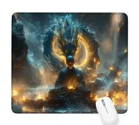 grigio Tappetino per Mouse Piccolo 320x260x3mm,Gaming Mouse Pad zen,con Base in Gomma Antiscivolo,Mousepad con Bordi Cuciti,per Mouse Senza Fili,Laptop,Ufficio Casa,Lavabile,Regalo per Uomo D-322