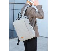 (Grigio) Zaino da uomo e da donna per lavoro, tempo libero, leggero, con tracolla e portacomputer, da