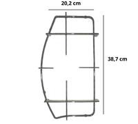 Griglia 1 fuoco nera destra cucina Hotpoint Ariston cm.38,7 x 20,2 C00052922