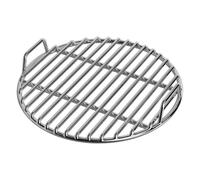 Griglia 17, 7 tonda, liscia in acciaio inox resistente al calore con manico per cuocere al forno, grigliare a carbone, arrostire