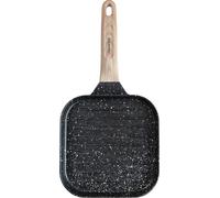 Klausberg KB-7810 - Padella in marmo con rivestimento in marmo, 18 x 18 cm, colore: Nero