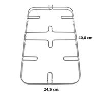 Griglia 2 fuochi in acciaio per cucina a gas Nardi 40,8 x 24,5 cm.