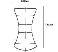 Griglia 2 fuochi nera centrale cucina Hotpoint Ariston cm.43,5 x 23,8 C00052988