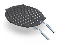 Griglia Ø30cm smaltata + Coppia maniglie Per BBQ Camino Braciere Fuoco vivo