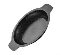 Griglia a base secca per pentole calde e pesce, padella in ferro commerciale con fondo piatto senza casseruola e sistema di alimentazione per riunioni di casa e ristorante (25 cm)