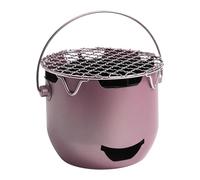 Griglia a Carbone da Tavolo Portatile - Barbecue Compatto, Piastra Antiaderente | Attrezzatura da Cottura Resistente per Giardino, Campeggio, Terrazzo, Viaggi, Gite, Picnic