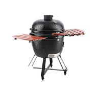 Griglia a carbone portatile da 18/24 pollici Griglie a gas propano con coperchio e carrello for barbecue in argilla acciaio inossidabile for picnic campeggio Per uso fai-da-te(24inch)