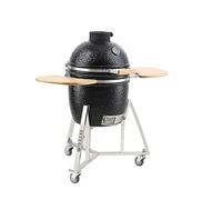 Griglia a carbone portatile da 18/24 pollici Griglie a gas propano con coperchio e carrello for barbecue in argilla acciaio inossidabile for picnic campeggio Attrezzi da giardino(18inch)