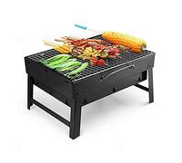 Griglia a carbone portatile in acciaio inox, resistente, pieghevole, per cucinare all'aperto, campeggio, picnic, feste in spiaggia, perfetta per il tailgating e il divertimento in giardino