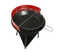 Griglia a carbone rotonda diametro 35 cm con piede protettivo e copertura antive