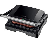 GRIGLIA A CONTATTO SENCOR SBG 2070SS 31.6 cm 1000 W, Potenza 1000 W, altezza regolabile, Contenitore olio antiaderente, Piastre asportabili, Compatibile per lavastoviglie, Argento, Nero
