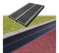 Griglia a D per esterni, 50 x 30 x 2,5 cm, versatile sistema a D per patio, gars e vialetti, griglia HeavyDu per un'efficace acqua