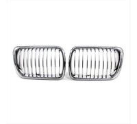 Griglia a doppio rene per auto, griglia sportiva anteriore, griglie da corsa per BMW Serie 3 E36 1997-1999 51138195151 51138195152 argento