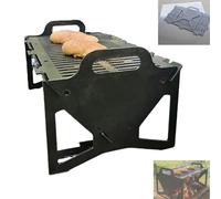 Griglia a Fessura - Griglia per Barbecue Pieghevole in Acciaio per Una Facile Conservazione, Piccole Griglie a Carbone Portatili per Il Campeggio