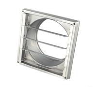 Griglia a gravità in acciaio inossidabile 304, 11,2 cm, ventola di ventilazione, con alette di non ritorno, per cucina, bagno, asciugatrice, garage, montaggio a parete, per uso esterno e interno (150