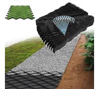 Griglia a nido d'ape in HDPE da 5,1 x 9,4 m, permeabile, per il controllo del fango, ideale per parchi, giardini, vialetti, vialetti, soluzioni di superficie ecologiche